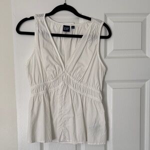 GAP Women's Cream V-Neck Blouse
